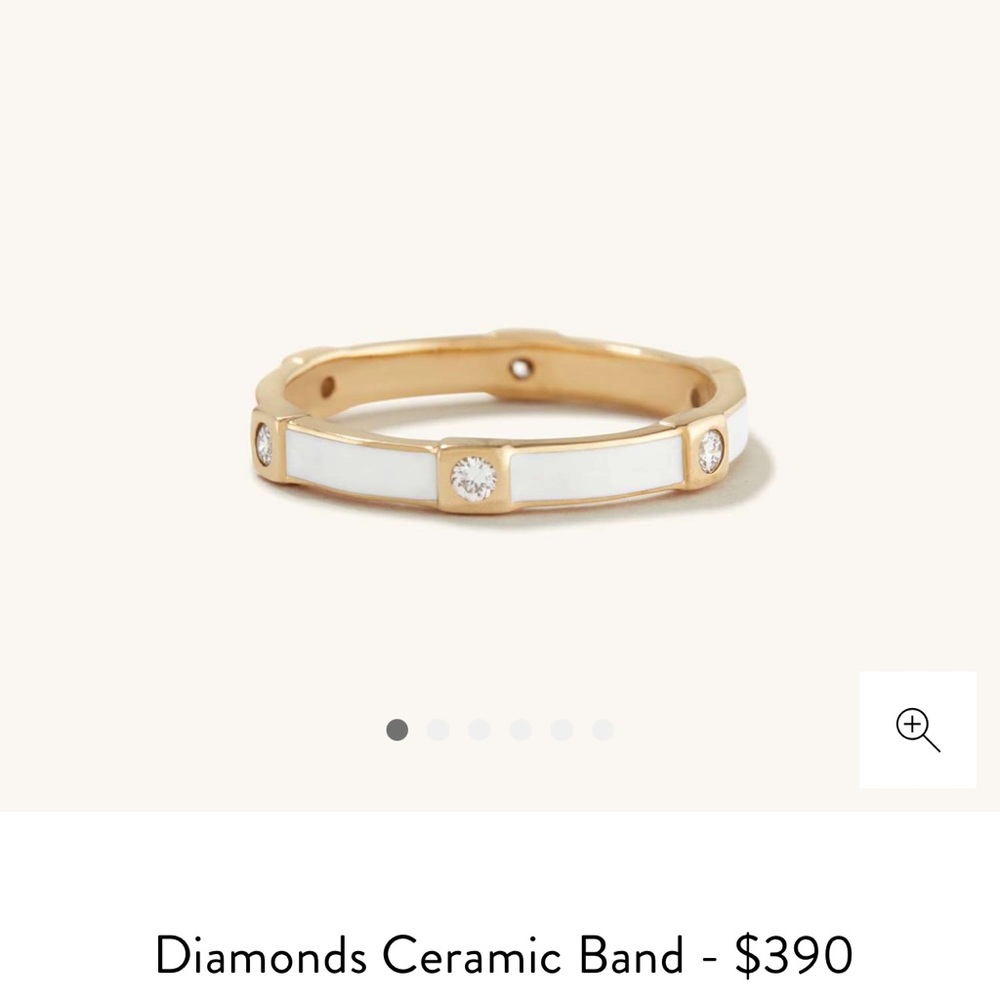 Mejuri diamonds ceramic band